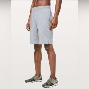 Lululemon ($58US) T.H.E. Short *Linerless 11"
Heather Allover SeaSalt Light Cast